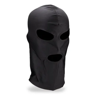 Cagoule BDSM trois ouvertures
