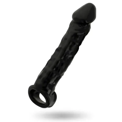 Gaine Pénienne Manchon Pénis +2,5cm Noir - Addicted Toys