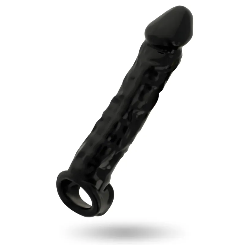 Gaine Pénienne Manchon Pénis +2,5cm Noir - Addicted Toys
