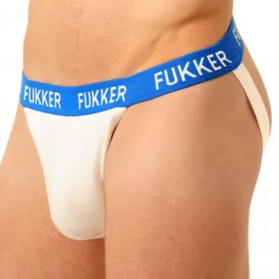 Jockstrap FUKKER Blanc-Bleu
