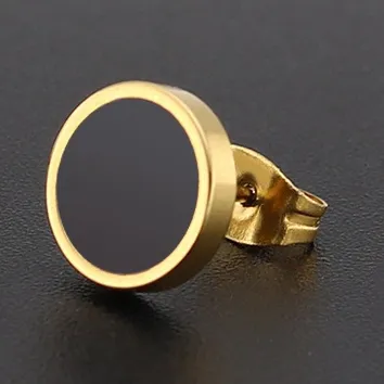 Clou d'oreille OIL DROP Doré-Noir