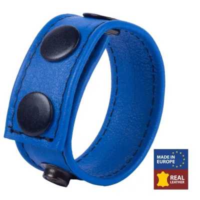 Anneau pénien en cuir COCKY Bleu