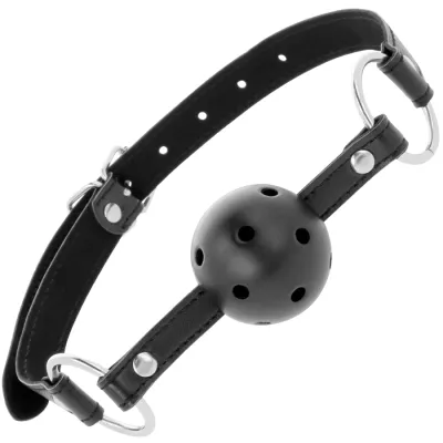 Bâillon boule respirant Darkness noir - Darkness