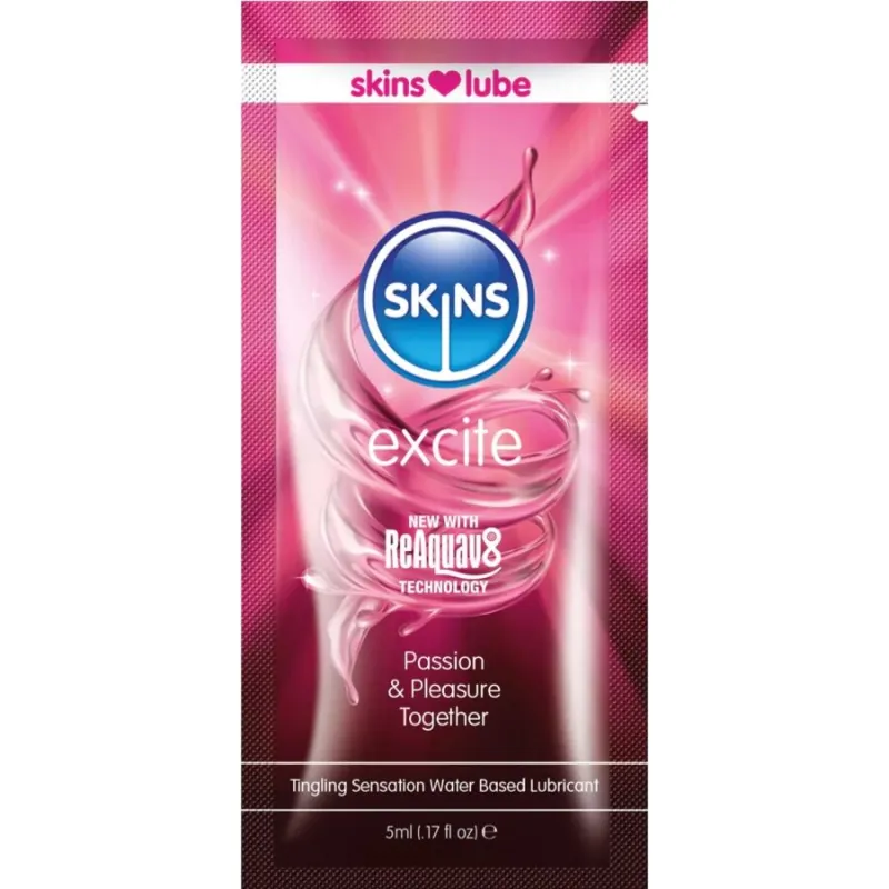 Lubrifiant Excite à Base d'Eau Dose Unique 5 ml - Skins