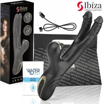 Vibromasseur Two Dragons Double Stimulation Noir - Ibiza