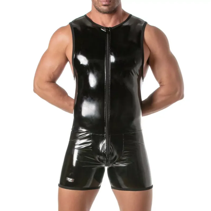TOF Paris Combi Short VINYL FULL ZIP Noir
