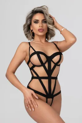 Christine - Harness Cut-Out Bodysuit Partition