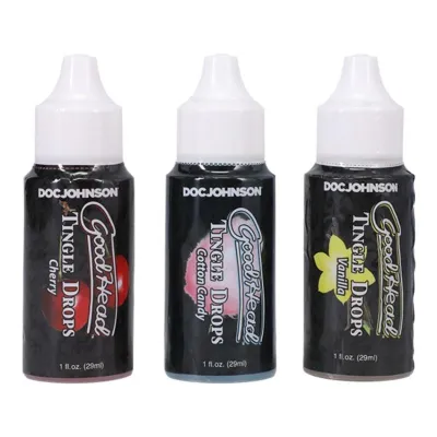 Doc Johnson - GoodHead Tingle Drops 3 Saveurs - 29 ml