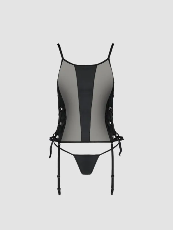 Guêpière Malwia Leather Collection Noire