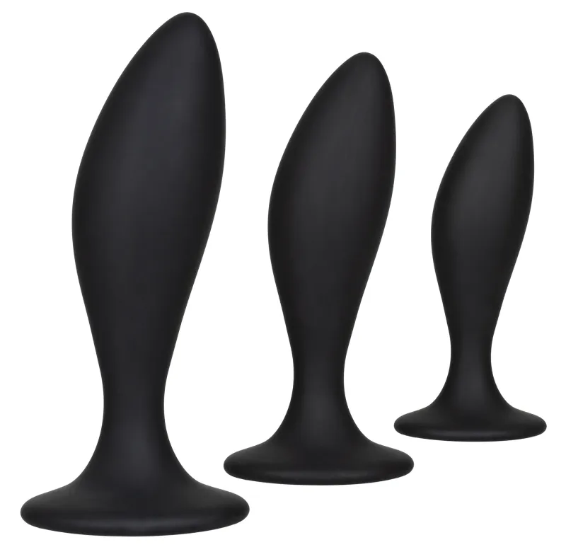 Lot de 3 plugs en silicone CURVE KIT Noirs