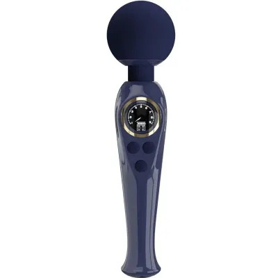 Stimulateur Wand Skyler 10 Modes de Vibration Bleu - Pretty Love