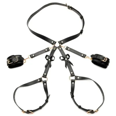 Strict - Harnais de bondage avec nœuds M/L - Noir