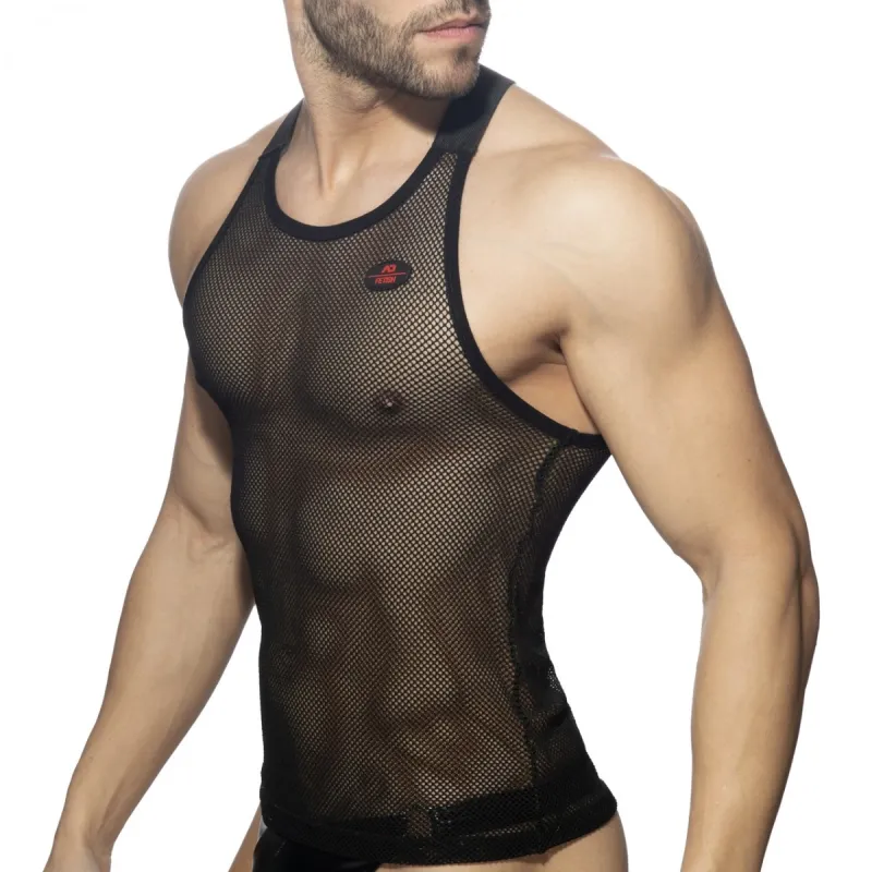 AD Fetish Débardeur MESH-RING Noir
