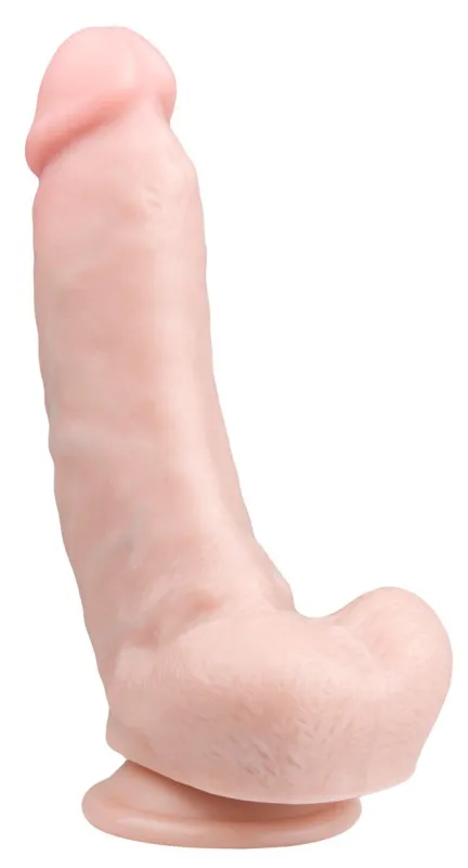 Gode réaliste avec Bourses 15 x 5.5 cm Chair