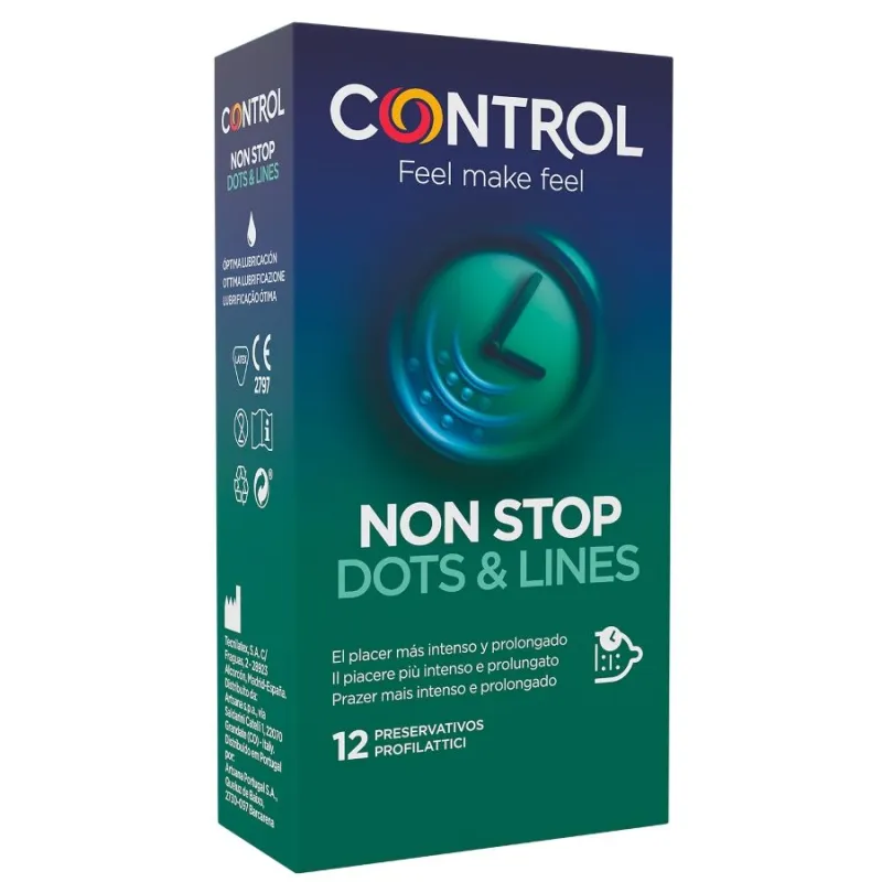 Préservatifs Control Nonstop Dots and Lines x12 - Control
