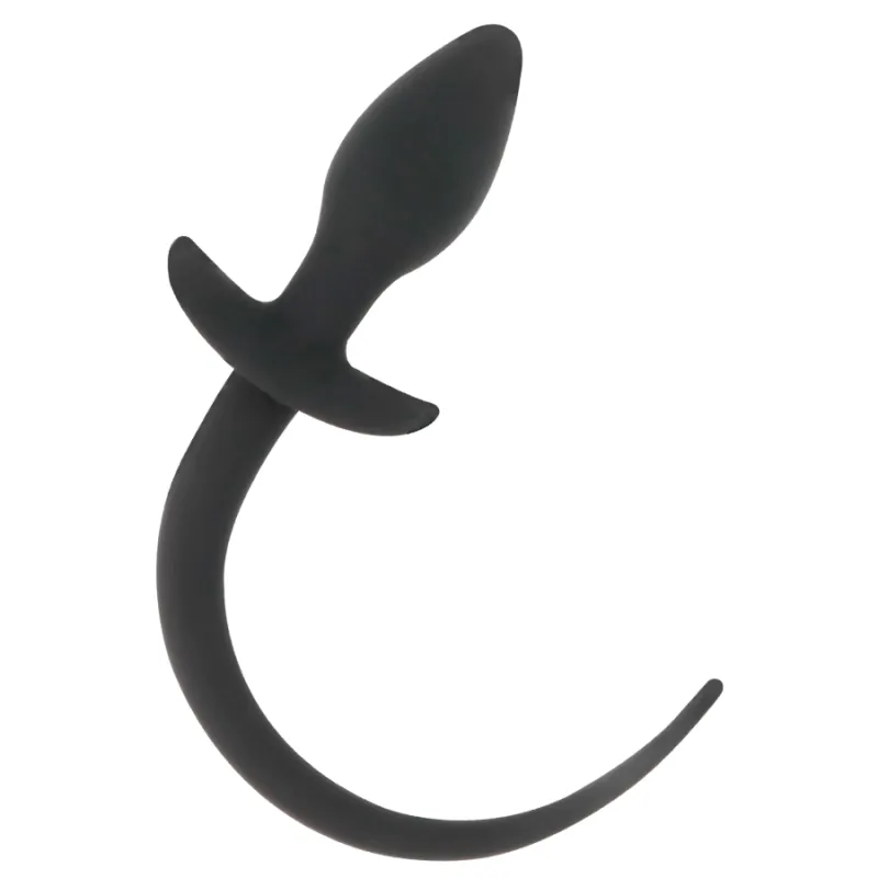 Plug Anal en Forme Queue de Chien Noir 28 cm - Darkness