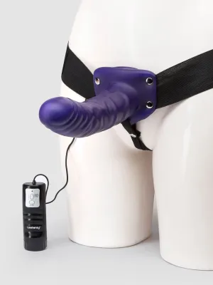 Gode ceinture creux vibrant 20,3 cm Perfect Partner Violet