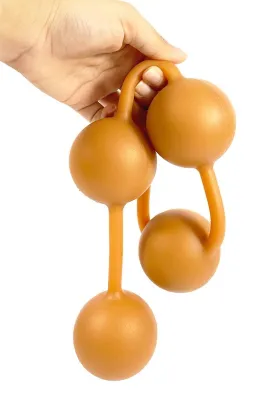 Boules anales en silicone ASS ORANGE 50 x 5.5cm