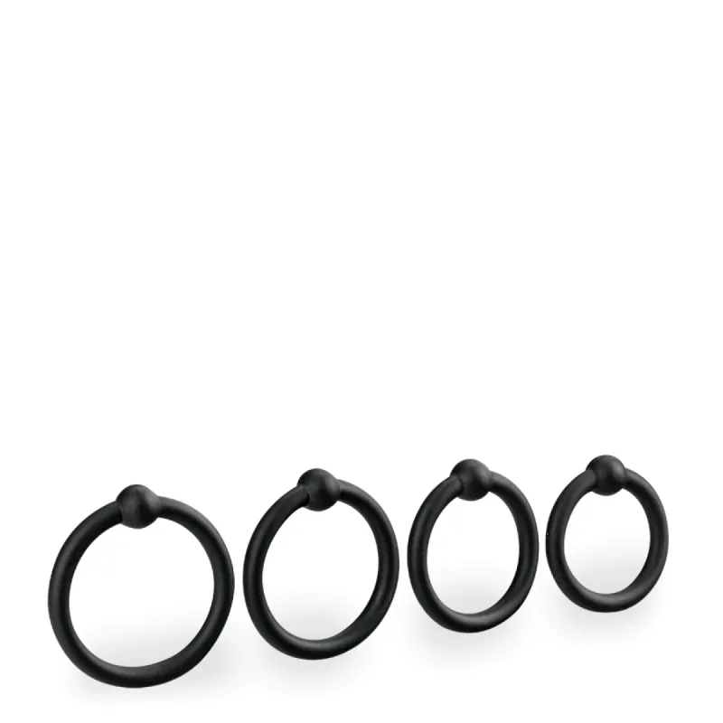 Set de 4 anneaux en silicone avec boule