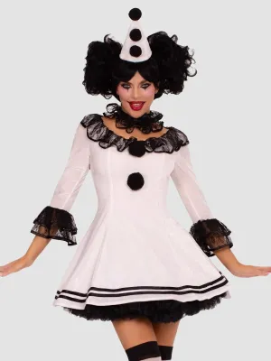 Costume clown Pierrot 3 pièces S/M