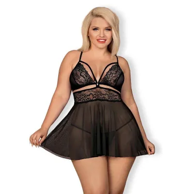 Obsessive Nuisette &amp; Culotte Noir Grande Taille