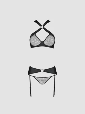 Ensemble 3 Pièces Amanda Leather Collection Noir