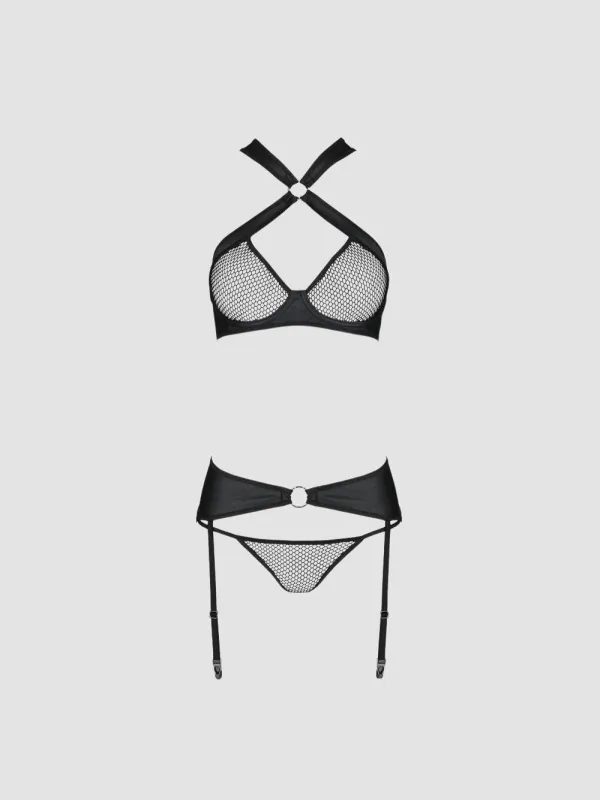 Ensemble 3 Pièces Amanda Leather Collection Noir