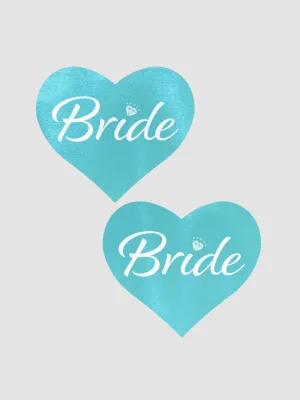 Caches-Tétons Coeur Bride Bleu