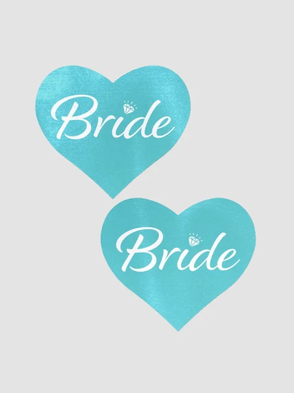 Caches-Tétons Coeur Bride Bleu