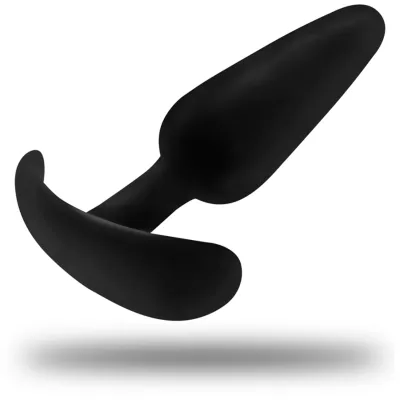 Plug Anal Silicone Hansel Moyen Noir et Argenté - Black&Silver
