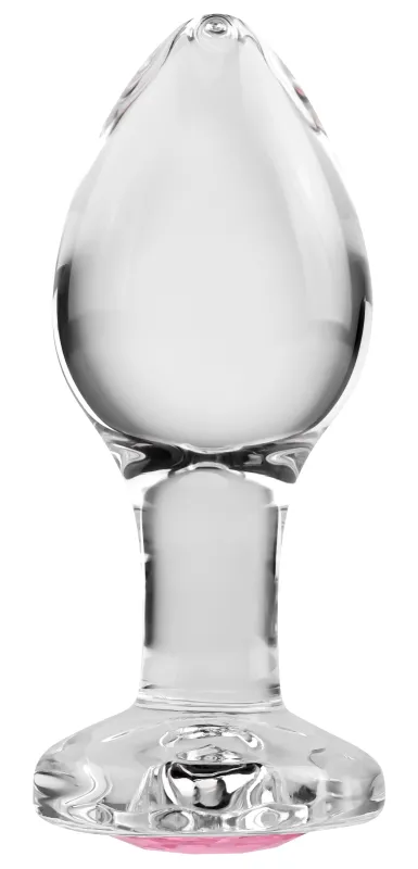 Plug Bijou en verre GEM GLASS Small 6 x 2.7cm Rose