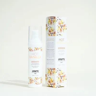 Huile de massage comestible et chauffante Exsens -   Vanille