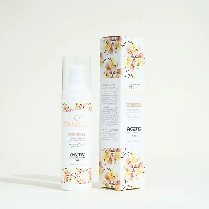 Huile de massage comestible et chauffante Exsens -   Vanille