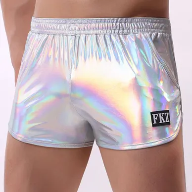 Short brillant FAKIZ Gris argenté