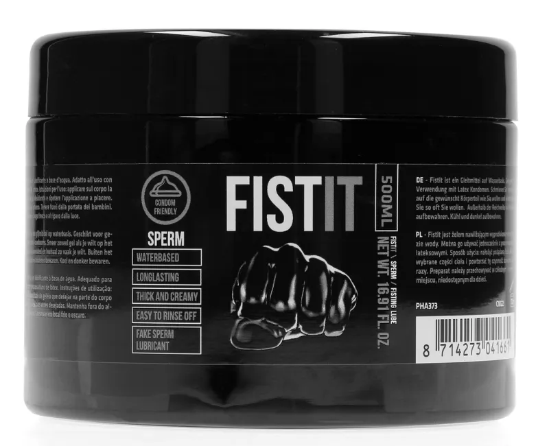 Lubrifiant Aspect Sperme Fist It 500 ml - Pot noir