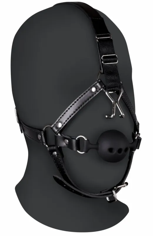 Bâillon Boule avec Crochet nasal GAG NOISE Noir