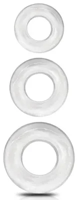 Lot de 3 Anneaux péniens souples BEAST Transparents