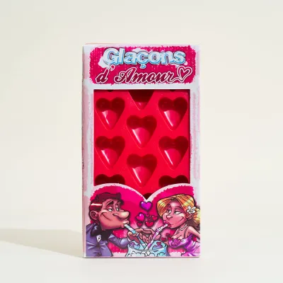 Bac à glaçon en forme de coeur -