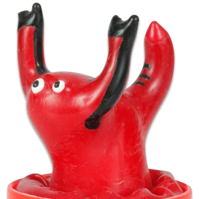 Préservatif Fantaisie Peint à la Main Rouge Scorpion - Condomerie