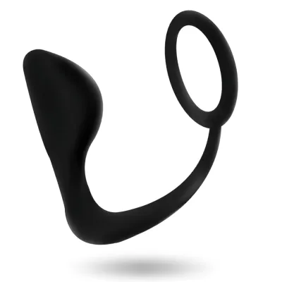Plug Anal avec Anneau Pénien Noir - Addicted Toys
