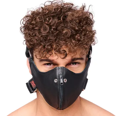 Masque en cuir avec Zip