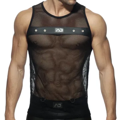 AD Fetish Débardeur MESH MIXED Noir