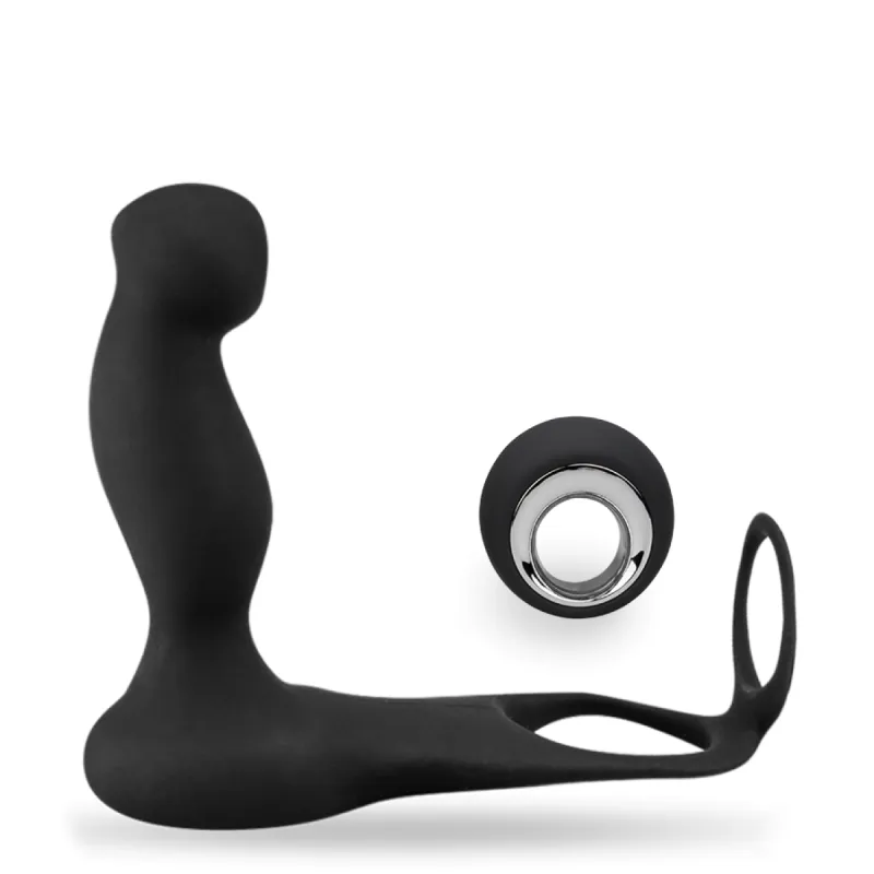 Vibromasseur anal Sextoy prostate avec anneau télécommande sans fil - Noir