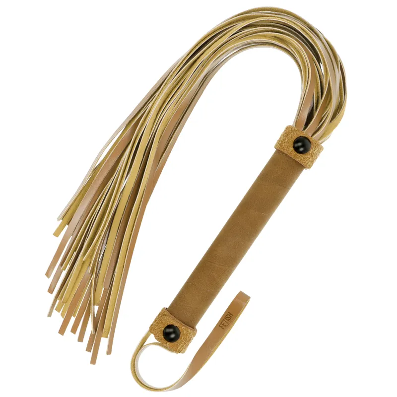 Fouet BDSM en simili-cuir beige Fetish Submissive Origin