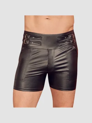 Short Moulant Wetlook Poches & Sangles Noir