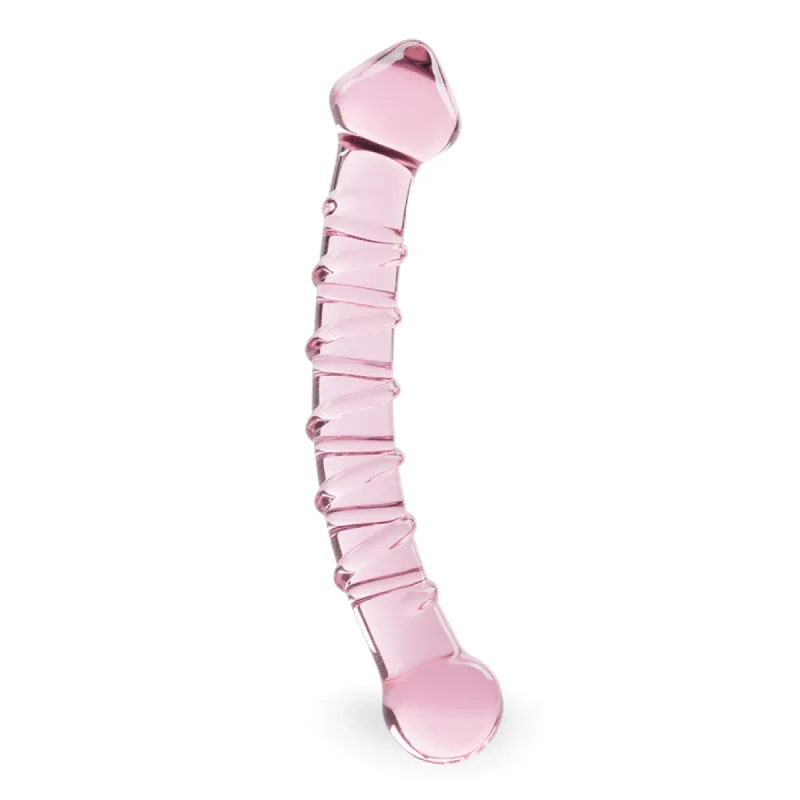 Gode godemichet en verre Swirling gode vaginal ou anal homme ou femme - Rose