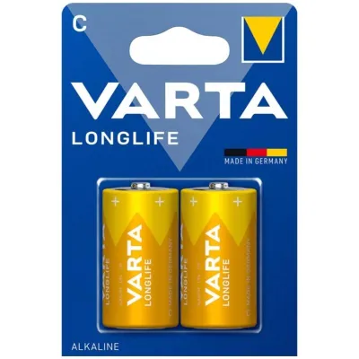 Pile alcaline longue durée C LR14 blister x2 - Varta