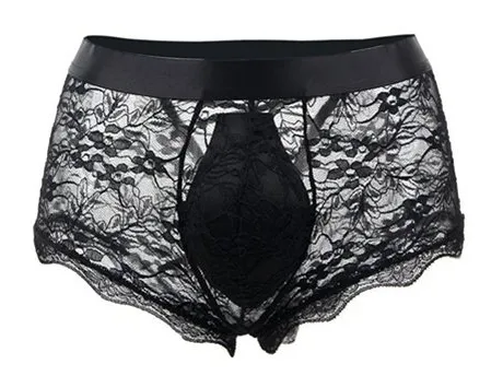 Boxer ouvert en dentelle LACIEN Noire