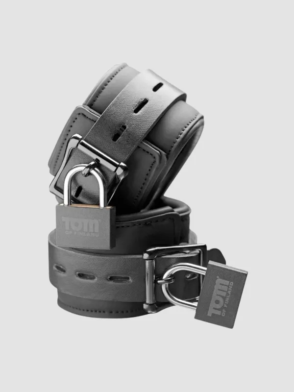 Menottes pour Poignets Noires avec Cadenas