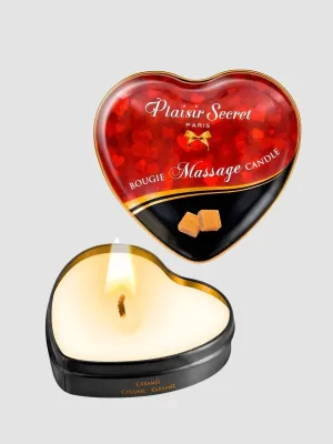 Bougie de massage mini coeur caramel 35 ml